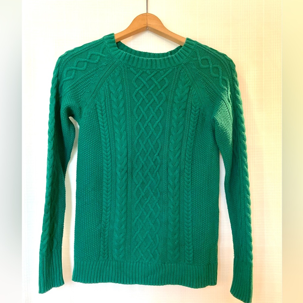 🌱2 for $25 GAP Emerald Cable Knit Women's Sweater